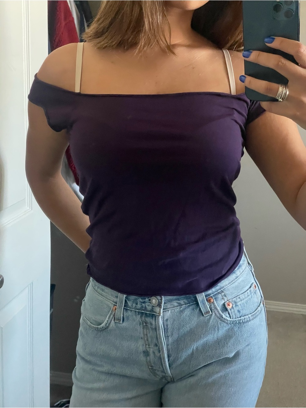 Brandy Melville Off-Shoulder Purple Women’s Top